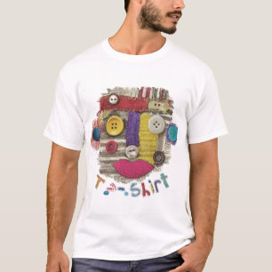 Camiseta Resumen Cara Colorida Artesanía Divertido capricho