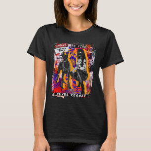 Camiseta Resumen Chica Doberman Ciudades estilo Collagen Re