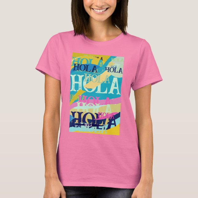 Camiseta Resumen Colorful Hola (Anverso)
