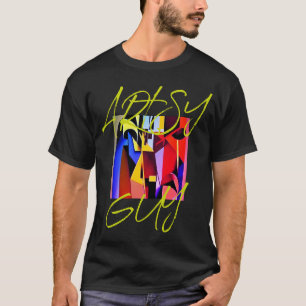 Camiseta Resumen Colorido Artsy Guy Cita a Mens