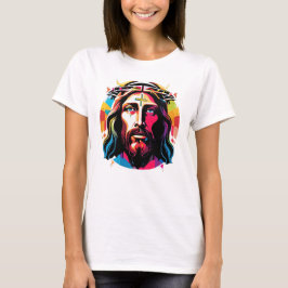Camiseta Resumen colorido de los Navidades de Pascua de Jes