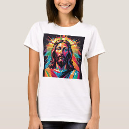 Camiseta Resumen colorido de los Navidades de Pascua de Jes