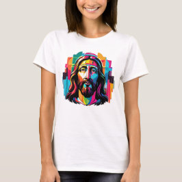 Camiseta Resumen colorido de los Navidades de Pascua de Jes