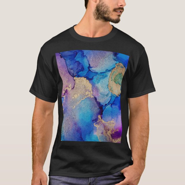 Camiseta Resumen Colorido: Pintura de aceite texturado. (Anverso)
