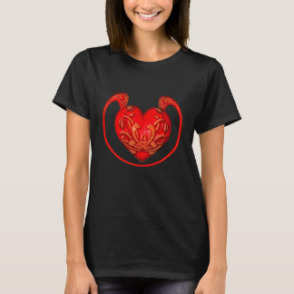 Camiseta Resumen Corazón Rojo Ornato