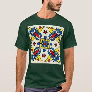 Camiseta Resumen cruz mexicano moderno talavera pared de te