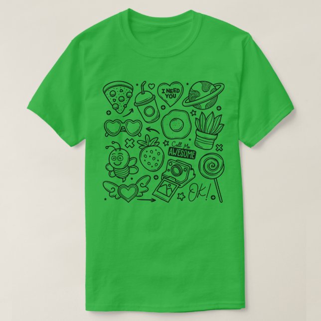 Camiseta Resumen de alimentos (Diseño del anverso)