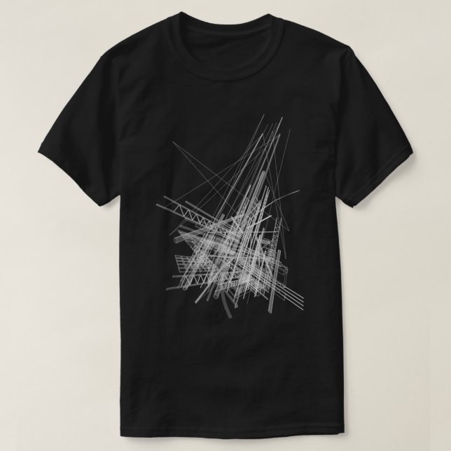 Camiseta Resumen de arquitectura Diseño geométrico línea gr (Diseño del anverso)