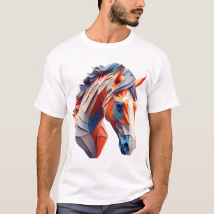Camiseta Resumen de arte de caballo un giro colorido en la 