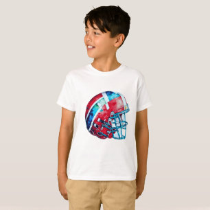 Camiseta Resumen de arte de cascos de fútbol