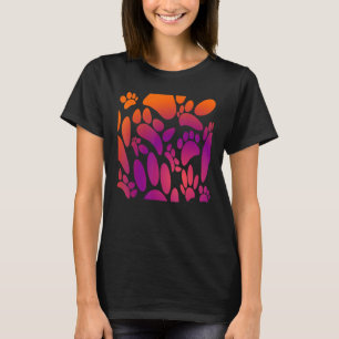 Camiseta Resumen de arte de impresión de garras de perro