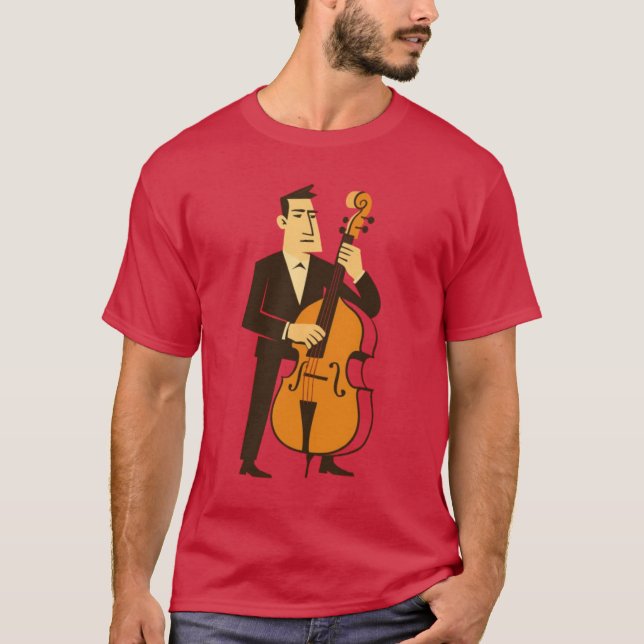 Camiseta Resumen de arte de jazz - Músico moderno gráfico (Anverso)