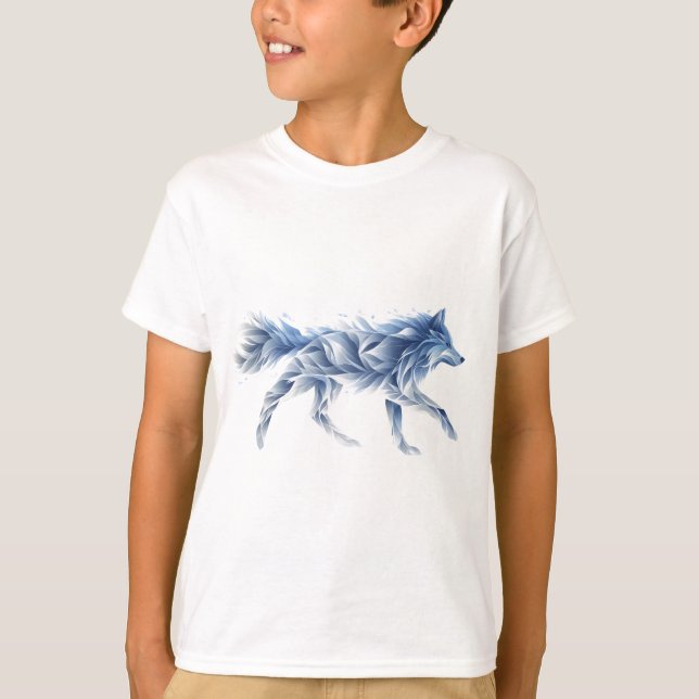 Camiseta Resumen de arte de lobo: Ilustracion de animales g (Anverso)