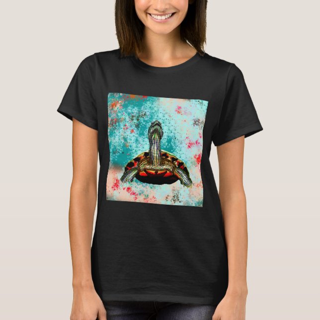 Camiseta Resumen de arte de tortuga (Anverso)