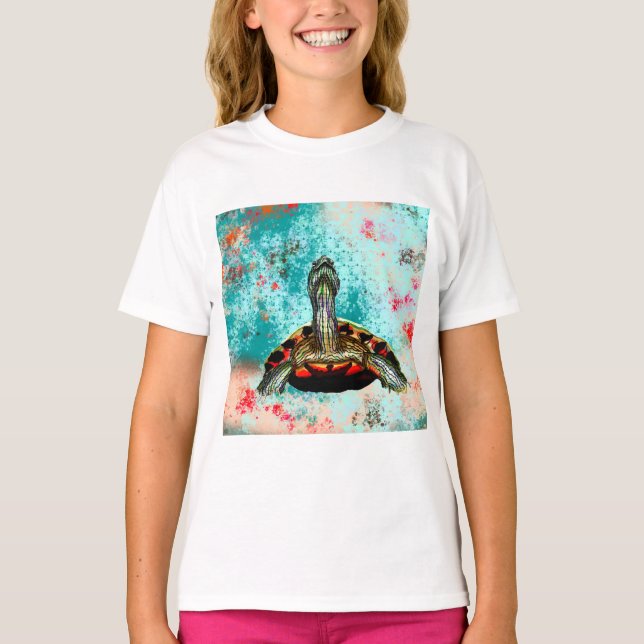 Camiseta Resumen de arte de tortuga (Anverso)