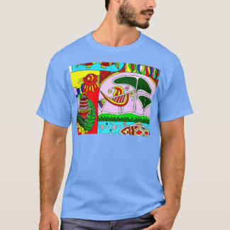 Camiseta Resumen de arte dibujado colorido