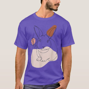 Camiseta Resumen de arte en línea Minimalista de la cara co