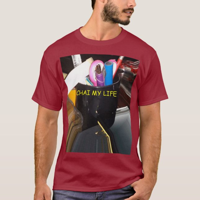 Camiseta Resumen de arte estacional de oficina de té de por (Anverso)