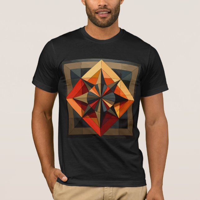Camiseta Resumen de arte geométrico (Anverso)