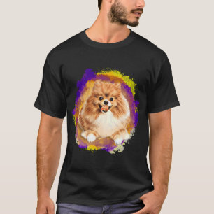 Camiseta Resumen de arte gráfico de Perro de Pomerania
