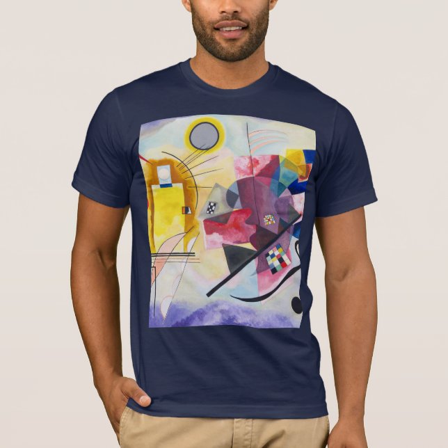 Camiseta Resumen de arte moderno Kandinsky azul rojo amaril (Anverso)