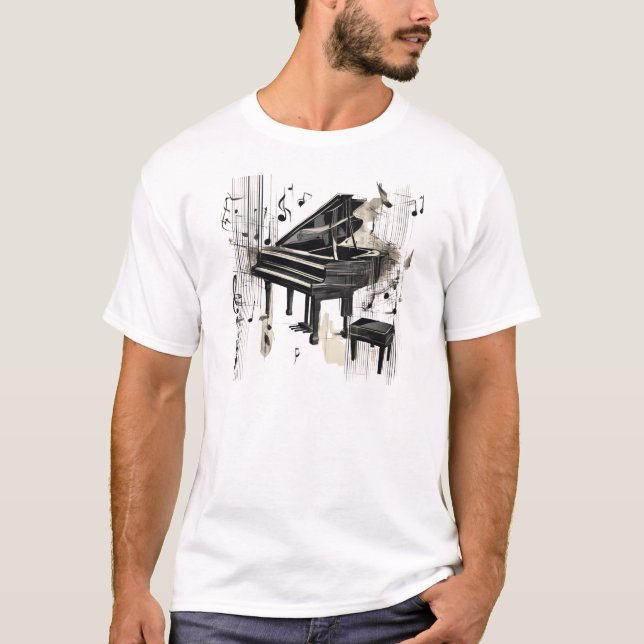 Camiseta Resumen de arte piano (Anverso)