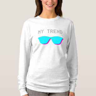 Camiseta Resumen de arte pop retro - Gafas turquesas y rosa
