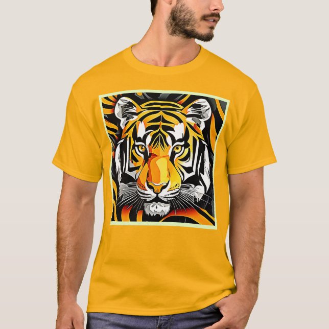 Camiseta Resumen de arte tigre (Anverso)