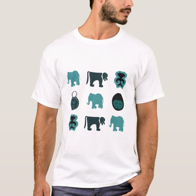 Camiseta Resumen de arte tribal africano (Anverso)