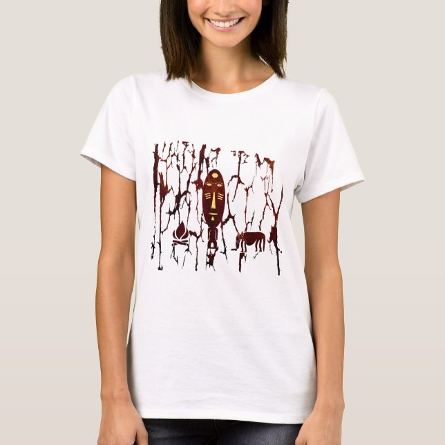 Camiseta Resumen de arte tribal africano (Anverso)