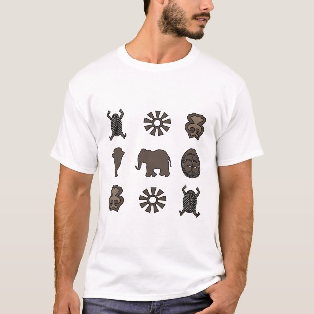 Camiseta Resumen de arte tribal africano (Anverso)