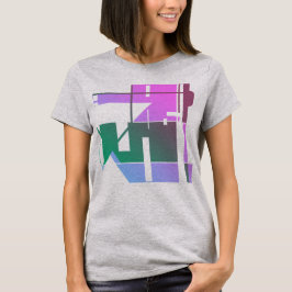 Camiseta Resumen de arte tribal geométrico de lavanda verde