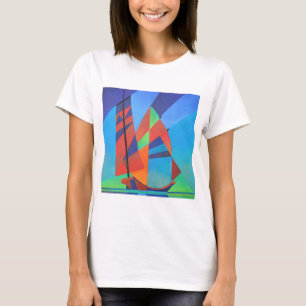 Camiseta Resumen de bote basura de arte contra cielo azul p