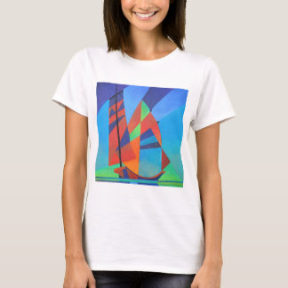 Camiseta Resumen de bote basura de arte contra cielo azul p