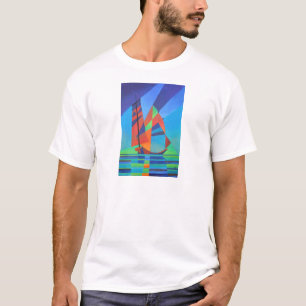 Camiseta Resumen de bote basura de arte contra cielo azul p