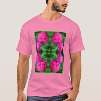 Camiseta Resumen de cierre de pares de flores rosadas de zi