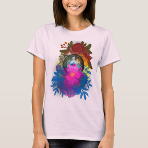 Camiseta Resumen de color de agua Art Noveau