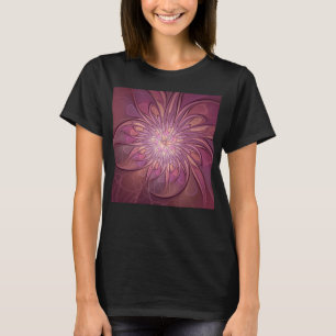 Camiseta Resumen de colores de cerezo de arte fractal flora