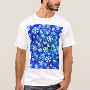 Camiseta Resumen De Copos De Nieve: Patrón Vintage Sin Mare
