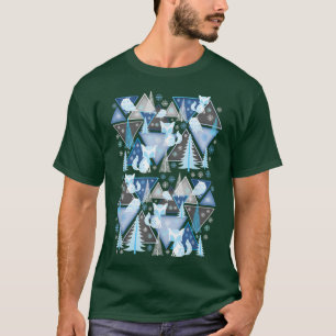 Camiseta Resumen de copos de pino de invierno de brea de bú