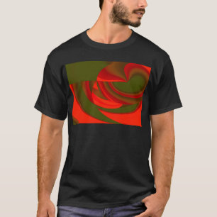 Camiseta Resumen de Cubist Rojo y Verde