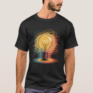 Camiseta Resumen de dibujos de dibujos de relámpagos de cao