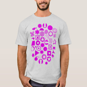Camiseta Resumen de dingbat - Magenta