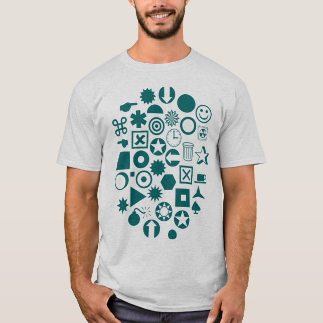 Camiseta Resumen de Dingbat - Moss Green (Anverso)
