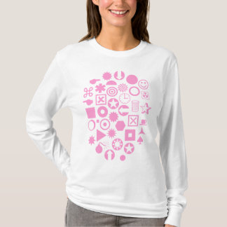 Camiseta Resumen de dingbat - Rosa