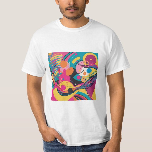 Camiseta Resumen de diseño de arte que es vibrante (Anverso)