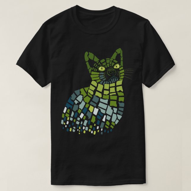 Camiseta Resumen de diseño de gato (Diseño del anverso)
