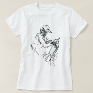 Camiseta Resumen de esbozo de adicto al teléfono