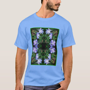 Camiseta Resumen de Flores de achicoria salvajes azules