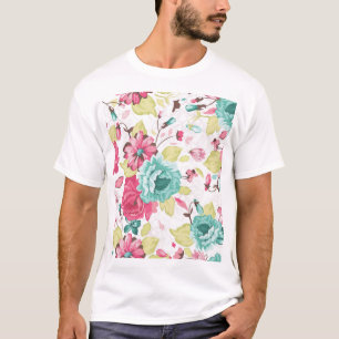 Camiseta Resumen De Flores Elegancia Fondo Sin Precedentes.